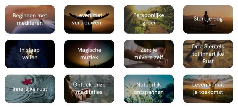 Categorieën in de MeditationTribe-bibliotheek